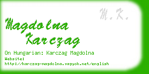 magdolna karczag business card